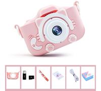 New 5s Mini Cartoon Fun HD Digital Cat Camera with 32G Memory Card Leaper Pink One Size