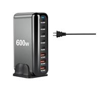 New 600W GaN USB C Charger 8-port USB Type C PD Fast Charging Station PD3.1 Adapters 14 for iphone 15 16