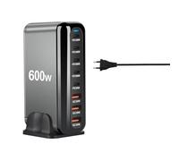 New 600W GaN USB C Charger 8-port USB Type C PD Fast Charging Station PD3.1 Adapters for iphone 14 16 15