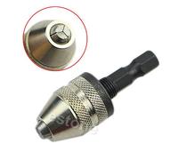 New 6mm 1/4" Keyless Drill Bit Chuck Shank Adapter Converter
