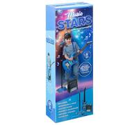 New 6pc Music Stars Playset With Microphone & Stand, Electric Guitar, Headset & Microphone, Amplifier / Speaker, Guitar Pick, Become the World's Greatest Rockstar Requires 3 x AA Batteries - Blue