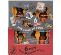 New 6pk World Hot Sauce Collection Mini Bottle Gift Set, Add A Dash of Flavour to Your Meals With this Street Food Sauces, Packed Full of Intense Tastes, Perfect For You.