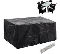vidaXL Garden Furniture Covers 2pcs 6 Person Poly Rattan 240x140cm UK