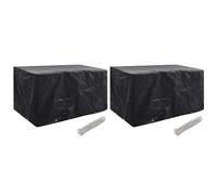 vidaXL 2x Garden Patio Outdoor Backyard Protective Furniture Covers 8 Eyelets