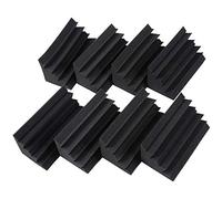 New 8 Pack of 4.6 in X 4.6 in X 9.5 in Black Soundproofing Insulation Bass Trap Acoustic Wall Foam Padding Studio Foam Tiles (8PCS, Black)