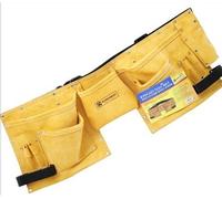 NEW 8 Pocket Double Split Suede Leather Tool Pouch Builders Bag Belt Storage POUCHE | Tool Holder Work Organiser for Builders, Carpenters, Gardeners, Electricians