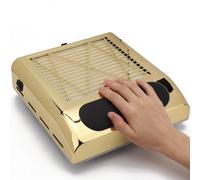New 80W Nail Dust Collector: Strong Suction, 100-240V EU Plug (Gold)
