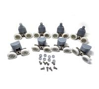 New 8Pcs Double TwinTop/Bottom Shower Door Rollers/Runners/Pulleys/Wheels Bathroom Replacement Parts 25mm Diameter CY-903AB (25mm)