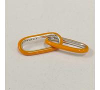 NEW 925 Sterling Silver ME Styling Bright Orange Double Link Charm