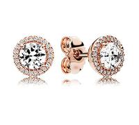 New 925 Sterling Silver Pandora Earring Pave Heart Timeless Elegance Enchanted Crown Signature Earring For Women Jewelry Gift