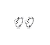 New 925 Sterling Silver Simple Lovely Fishbone Anti-allergy Hoop Earring For Women Girl Fine Jewelry Student Gift