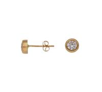 New 9ct Gold Cubic Zirconia Single Stone Stud Earrings