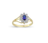 New 9ct Gold Imitation Gems Cluster Ring Sizes L-R