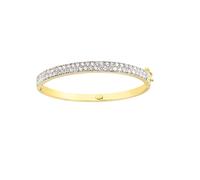 New 9ct Gold Kids Two Row Cubic Zirconia Bangle