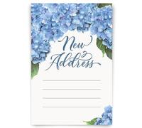 New Address Cards - Bright Blue Hydrangea Pretty Design - 20 Change Of Address Cards With Envelopes - I’ve Moved or We’ve Moved Announcements