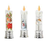 New Adorable and Traditional Glitter Spinning LED Candle Lights Up Your Home During Christmas Perfect for Festive Decor Gift - N45
