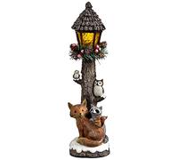 New Adorable Christmas Light Up Lampost Cottage Light Up Charming Woodland Scene Ideal For Making Living Rooms Truly Festive X-Mas Ornament Home Decor -A24