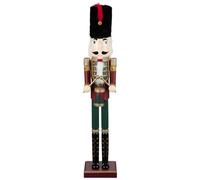 NEW Adorable Festive Nutcracker Soldier Figurine 91cm - Large Indoor Christmas Display Decoration to Bring Traditional Charm, Perfect for Hallways, Living Spaces & Gift-Giving-A17 (Red & Black)