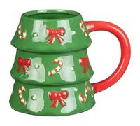 New Adorable Green Christmas Tree Shaped Mug - Festive Holiday Cup for Tea, Coffee & Hot Chocolate, Perfect Seasonal Gift & Winter Drinkware Xmas Home Decor -A06