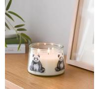 New Adorable Pablo Panda Linen Multi-Wick Candle Fresh Linen Scent in a Designer Glass Vessel 30-Hour Burn Time Playful Elegant Home Accent Ideal for Gifting or Adding Character to Any Room - M29