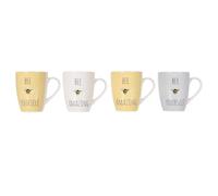 New Adorable Set of Four Honeycomb Bullet Mugs Dishwasher and Microwave Safe Tea Coffee Large Cups Ideal for Any Kitchen Space