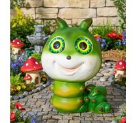 New Adorable Solar Powered Bright Eyes Caterpillar Garden Light with Energy-Efficient LEDs, Outdoor Decorative Ornament, Eco-Friendly Garden Décor - G41 (Caterpillar)