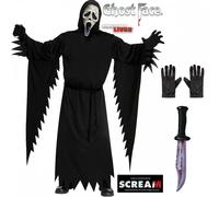 Adult Scream Ghost Face AGED Costume + Blade + Gloves Halloween Mens Fancy Dress