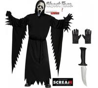 Adult Official Scream Ghost Face CLASSIC or AGED Halloween Fancy Dress One Size