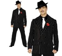 Medium Black Men's Zoot Suit Costume. - costume suit gangster zoot mens 1920s fancy dress outfit mafia