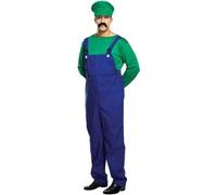 New Adult Men Super Mario Luigi Bros Plumber Brothers Fancy Dress Outfit Costume