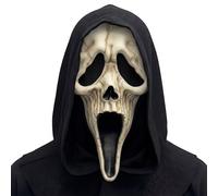 NEW Adult Scream Ghost Face® REAPER Mask with Hood | Officially Licensed Fun World Ghost Face Reaper Mask. Includes Attached Black Hood For Adults.