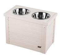 New Age Pet® ECOFLEX® Elevated Dog Feeder with 2 Stainless Steel Bowls and Sliding Lid Storage Bin