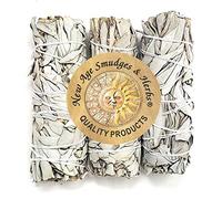 New Age Smudges & Herbs - Premium California White Sage 4 Inches Long (Pack of 3). Use for Home Cleansing, and Fragrance, Meditation, Smudging Rituals. Grown and packaged in the USA,MCWS3