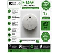 Aico Ei146e Optical Smoke Alarm Mains Powered 9V Alkaline Battery Backup