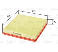 Valeo Air Filter 585194 for BMW 3 Series E36 / Z3 - M43 B16, M42 B18, M44 B19, M43 B18