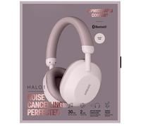 New Airbuds Halo 1 Noise Cancelling Headphones With Balanced Audio Performance At Any Volume, Up to 30 Hours of Wireless Playtime On A Full Charge, to Stream All of Your Favourite Music- Pink.