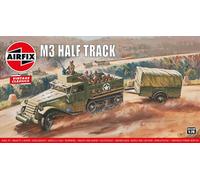 New Airfix 1:76th Scale "Vintage Classics" M3 Half-Track & Trailer Model Kit.
