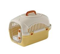 New airline Pet Carrier, Portable Dog Crate, Hard Shell Kennel for Cats & Small Dogs | 360° Ventilation & 4 Safety Locks | Car Travel, Outdoor Hiking & Air Cargo Approved (Color:Yellow/ordinary style)