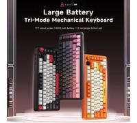 New AJAZZ AK820 MAX Plus Gaming Keyboard Tri Mode 8000mAh Gasket TFT Screen Hot Plug Mechanical Keyboard Customized PC Accessory Blue-Daydream