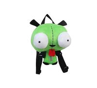 New Alien Invader Zim 3D Eyes Gir Knapsack Cute Stuffed Plush Green Kawaii Plush Doll Knapsack for Gir's Xmas Gifts