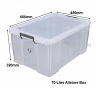 NEW Allstore Commercial Quality Clear Plastic Storage Box Boxes & Lids 33 Sizes
