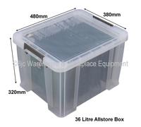 NEW Allstore Commercial Quality Clear Plastic Storage Box Boxes & Lids 33 Sizes