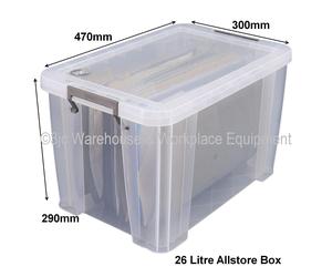 NEW Allstore Commercial Quality Clear Plastic Storage Box Boxes & Lids 33 Sizes