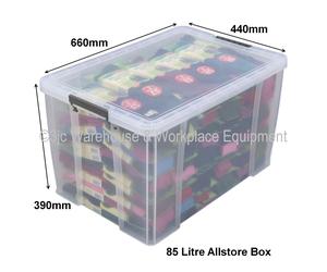 NEW Allstore Commercial Quality Clear Plastic Storage Box Boxes & Lids 33 Sizes