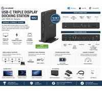 NEW ALOGIC MA3 USB-C Triple Display 4K Docking Station 100W PD DUCMA3