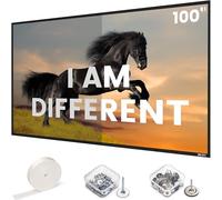New ALR Projector Screen - Fixed Frame Like & Wall Mounted - High Contrast 70% ALR High Brightness 2.7X Gain - 100 inch 16:9 Gray Screen - by Iolieo