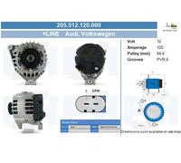 New Alternator 06B90301D 06C903016 06C903018 06C903016A 078903016F 078903016H