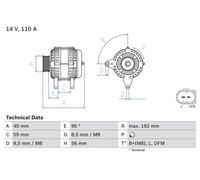 Bosch Reman Alternator 4539 - 0986045390