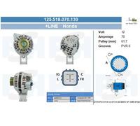 New Alternator for HONDA:EDIX,FR-V,CIVIC VII Coupe,CIVIC VII Saloon AHGA50