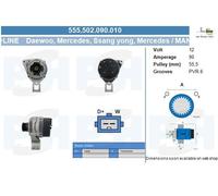 New Alternator for MERCEDES-BENZ:CLK,SLK,W202,S202,C208 1516410 AL111675